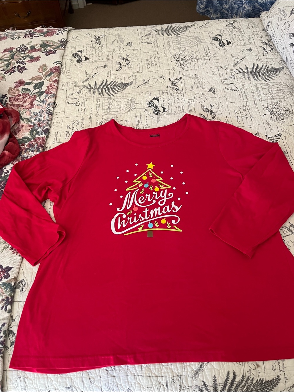 Red "Merry Christmas" Holiday Tee